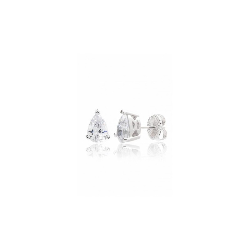 Pendientes plata circonita pera Camaleoni wp023