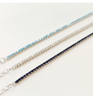 Polsera plata tipo Riviere Salvatore blau marí 258p0008