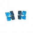 Arrecades plata llei Orfega Mosaic blau i negre 0112262p