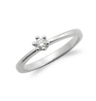 Anell or blanc amb diamant 0.07cts 6 grapes 3031/sbb