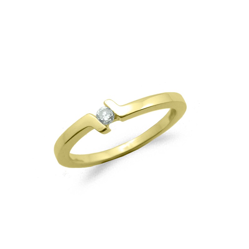 Anillo oro amarillo y diamante 0.06 cts 2264b