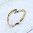 Anillo oro amarillo 18 kts y circonita 9481/z