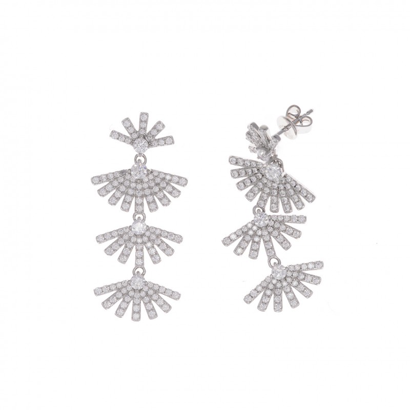 Pendientes plata de ley con circonitas  Salvatore Wedding 211a0084