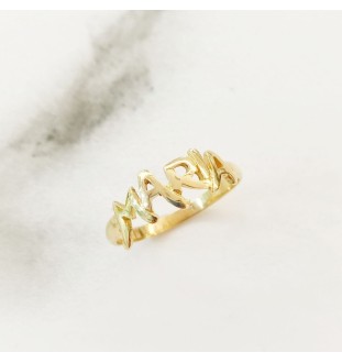 Anell or 18kts amb nom lletra majúscula 4200/AN