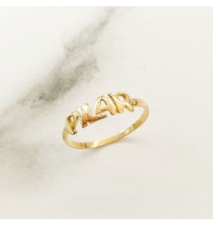 Anell or 18kts amb nom lletra majúscula 4200/AN