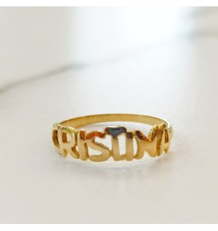 Anell or 18kts amb nom lletra majúscula 4200/AN