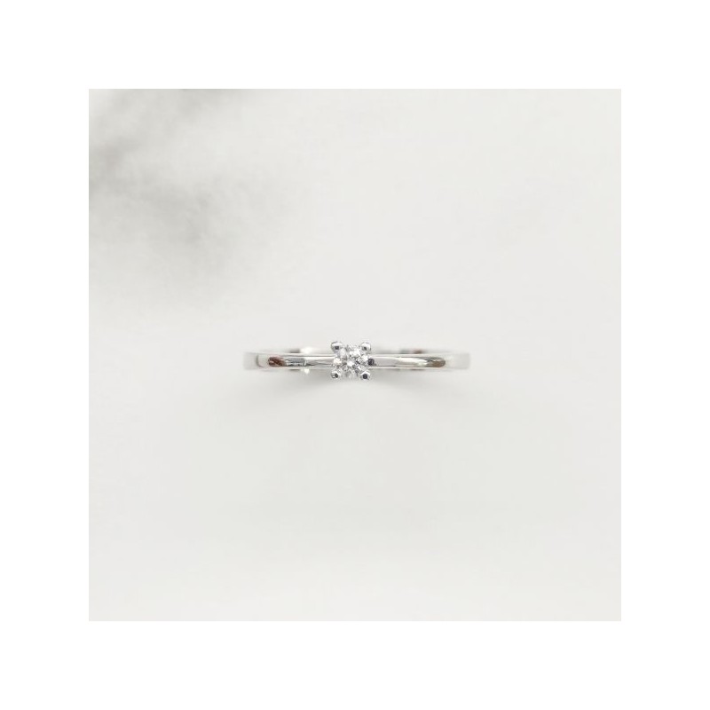 Anillo oro  blanco y diamante 0.07cts 3029/bb