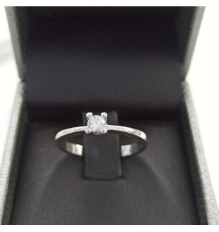 Anillo oro  blanco y diamante 0.15 cts 3017/bb