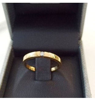 Anillo compromiso oro amarillo 0.04cts 3020/b