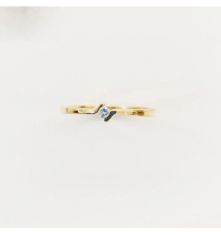 Anillo oro amarillo y diamante 0.06 cts 2264b