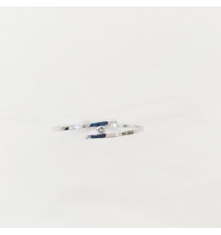 Anillo oro blanco 18kts y diamante 0.02cts 984571B