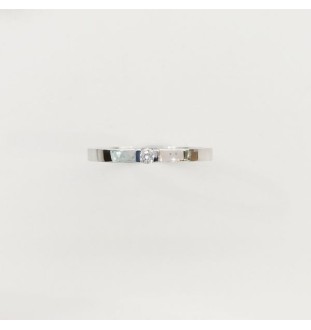 Anillo oro blanco 18kts y diamante 0.02cts 984571B
