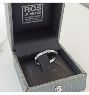 Anillo oro blanco 18kts y diamante 0.02cts 984571B