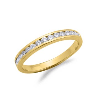 Anell mitja aliança or  i diamants 0.30 cts 2342b