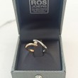 Anillo oro  blanco y rosa con diamante 0.06cts 9542br