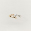 Anillo oro  blanco y rosa con diamante 0.06cts 9542br