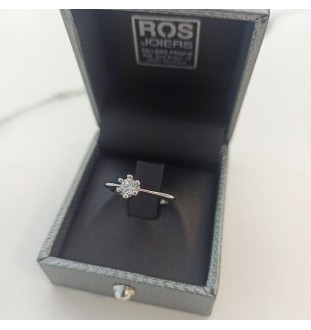 Anillo oro blanco 6 garras  con diamante 0.25ct 9401BB25