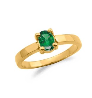 Anillo oro amarillo 18kts con esmeralda AM9500ES