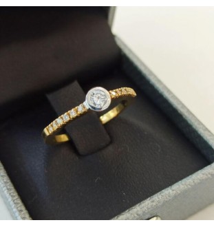 Anillo oro bicolor 18kts con diamantes 0.276ct 9520/3AB