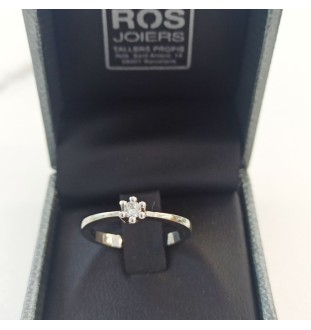 Anillo oro blanco con diamante 6 garras 3012/sbb