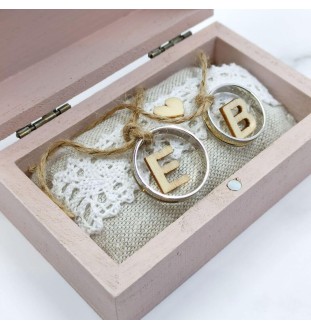 Porta alianzas de boda hecho a mano