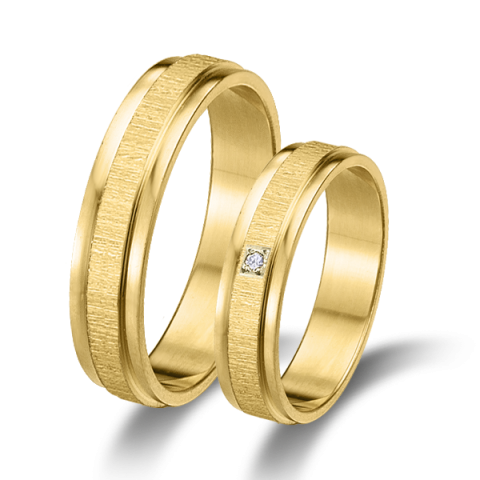 Alianzas de matrimonio en oro amarillo 18 kts 6405am