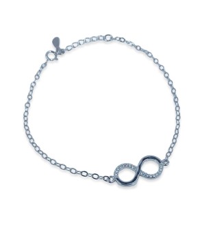 Polsera en plata Infinit  amb circonites G57