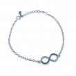 Pulsera en plata Infinito con circonitas G57