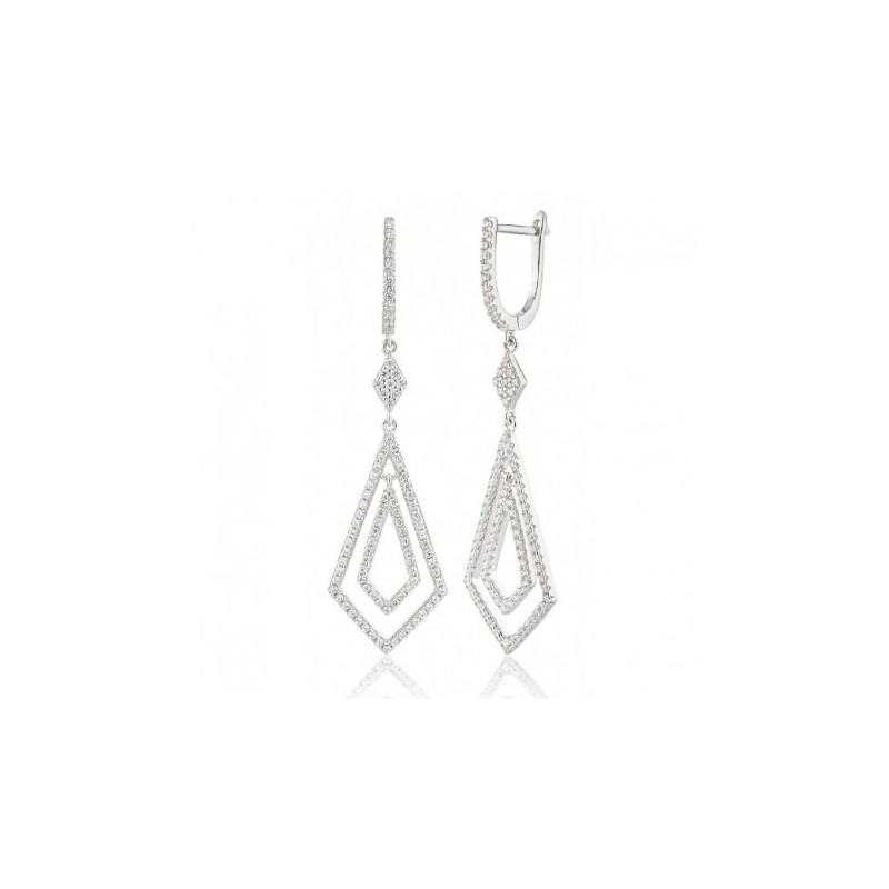 Pendientes plata de ley y circonitas Camaleoni WP105/LP