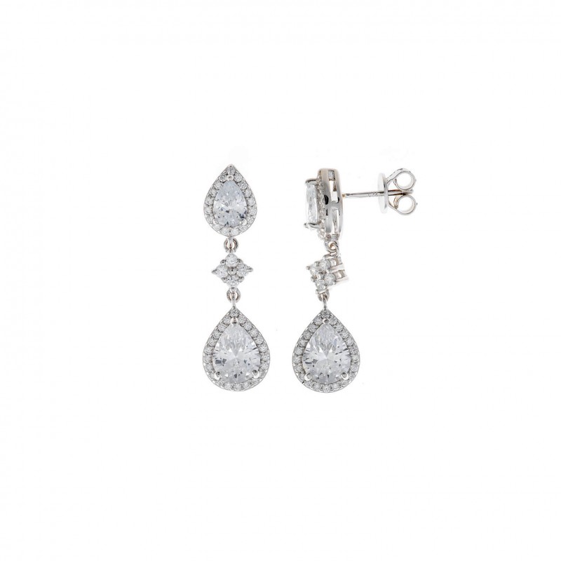 Pendientes  plata ley y circonitas Salvatore 112a0289