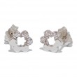 Pendientes oro blanco 18kts flor calada 34915