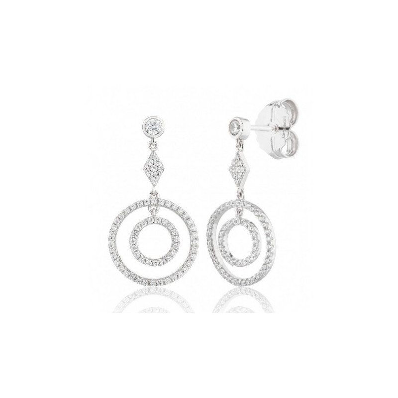 Pendientes plata de ley y circonitas Camaleoni WP106/LP