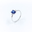 Anell or blanc 18kts safir blau i brillants 44416/za