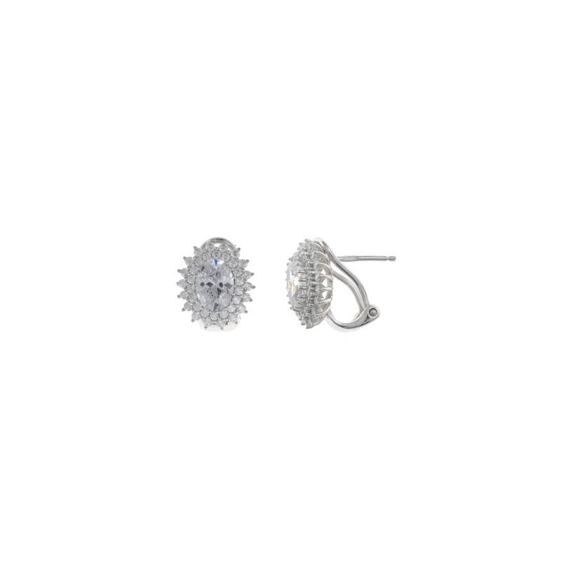 Pendientes plata ley con circonitas Salvatore 136A0711