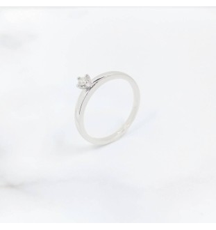 Anell or blanc 18 kts i diamant 0.07cts 9450BB07