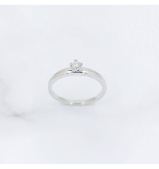 Anell or blanc 18 kts i diamant 0.07cts 9450BB07