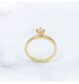 Anillo oro amarillo con  diamante 0.18 cts 5859B18