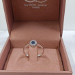 Anell or blanc 18kts safir blau i brillants 5170220