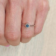 Anell or blanc 18kts safir blau i brillants 5170220