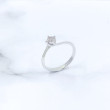 Anillo oro  blanco 4 garras con diamante 3600110