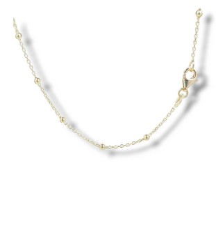 Cadena  or llei 18kts a 45 cmts BOLAS/AM