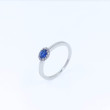 Anell or blanc 18kts safir blau i brillants 27714/ZA