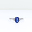 Anell or blanc 18kts safir blau i brillants 44412/za