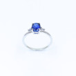 Anell or blanc 18kts safir blau i brillants 44412/za