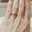 Anillo oro  blanco 18 kts con diamante 0.06cts 9483BB06