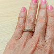 Anillo oro  blanco 18 kts con diamante 0.10cts 1711/2BB