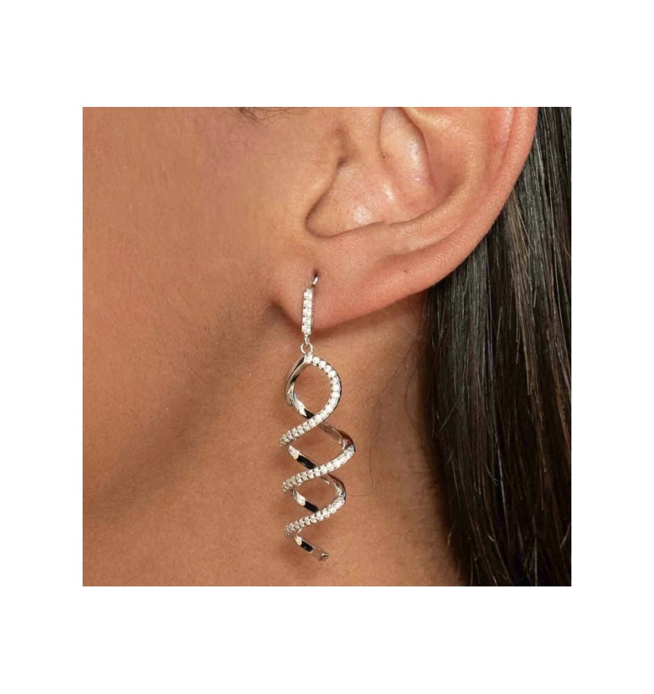 Pendientes plata de ley y circonitas Lineargent 19808PE