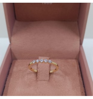 Anillo oro  18kts 5 brillantes 773714B