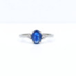 Anell or blanc 18kts safir blau i brillants 8391BZA