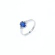 Anell or blanc 18kts safir blau i brillants 8391BZA